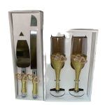 Bridal Glass And Knife Set
