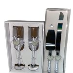 Bridal Glass and Knife set