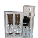 Bridal Glass And Knife Set